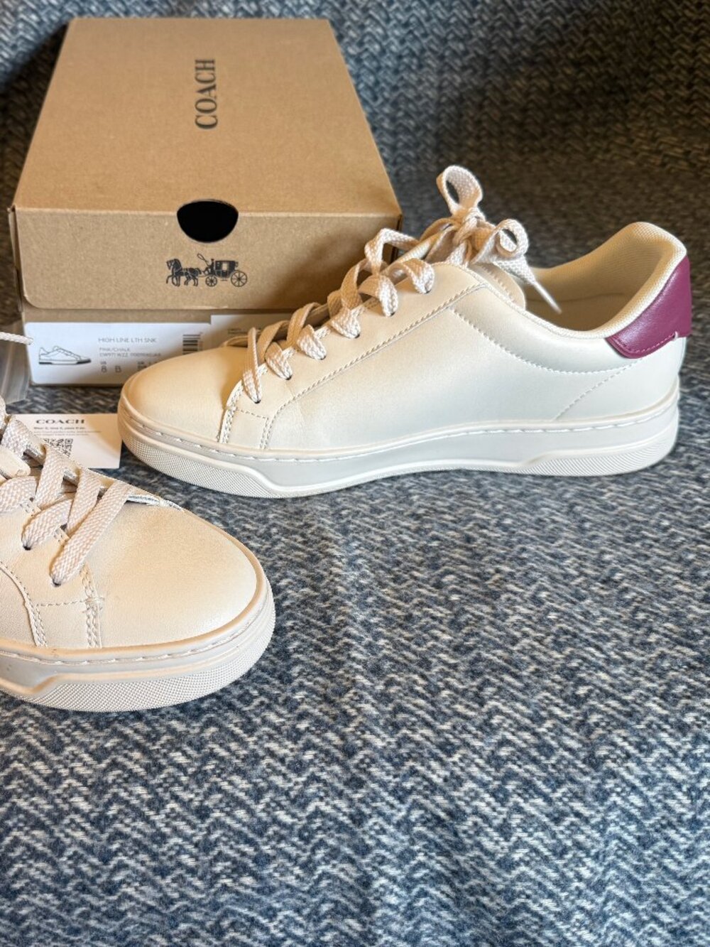 Coach Leather Sneakers - Sz 8 women's